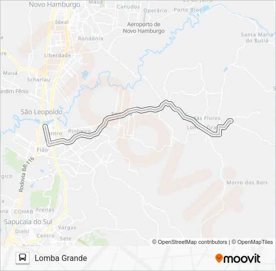 R243 LOMBA GRANDE / SÃO LEOPOLDO Bus Line Map