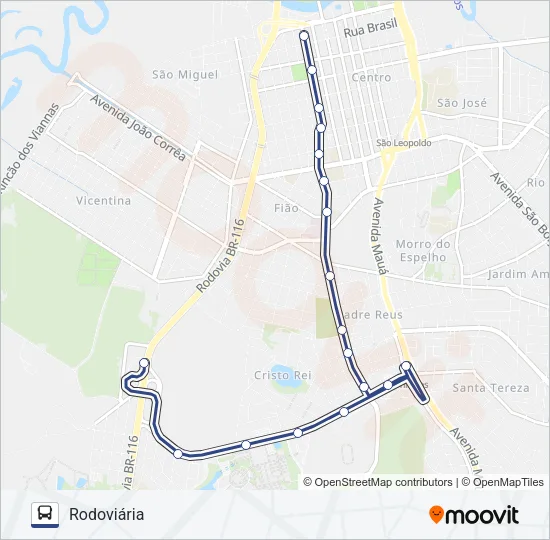 CETEMP Bus Line Map