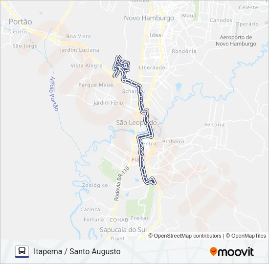 ITAPEMA Bus Line Map