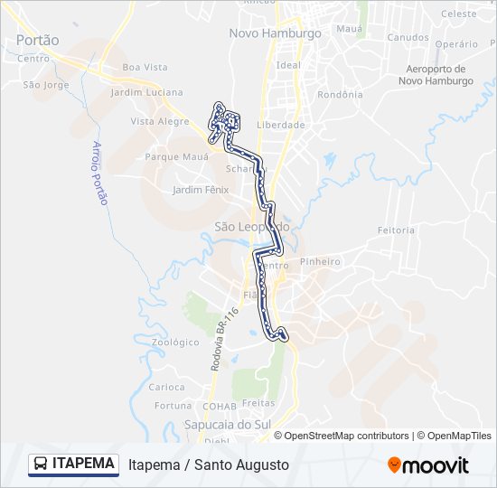 ITAPEMA bus Line Map