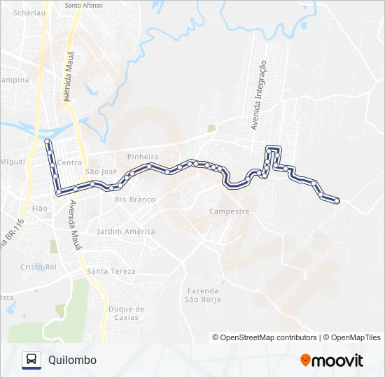 QUILOMBO Bus Line Map