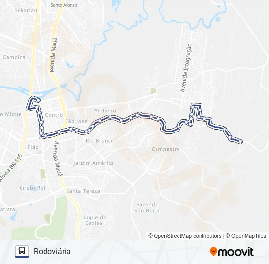 QUILOMBO Bus Line Map
