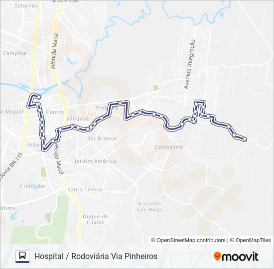 QUILOMBO Bus Line Map