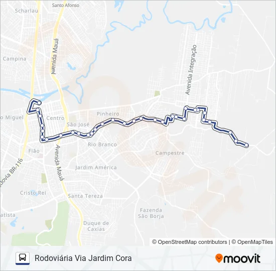 QUILOMBO Bus Line Map