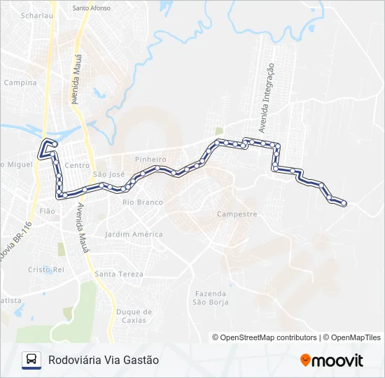 QUILOMBO Bus Line Map