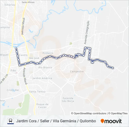 QUILOMBO Bus Line Map