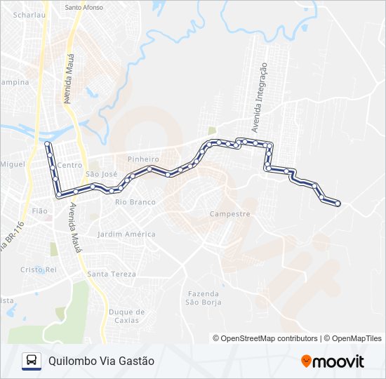 QUILOMBO bus Line Map