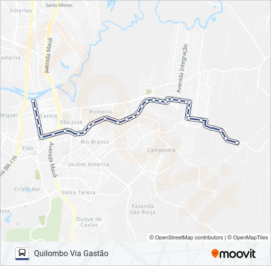 QUILOMBO Bus Line Map