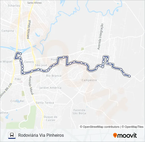 QUILOMBO Bus Line Map