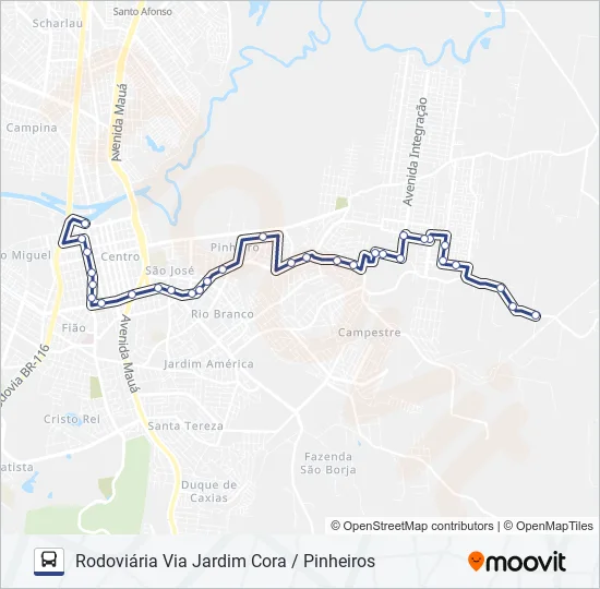 QUILOMBO Bus Line Map