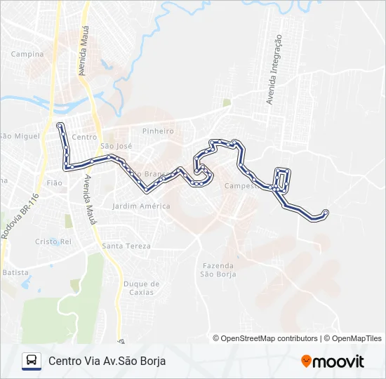 CAMPESTRE Bus Line Map