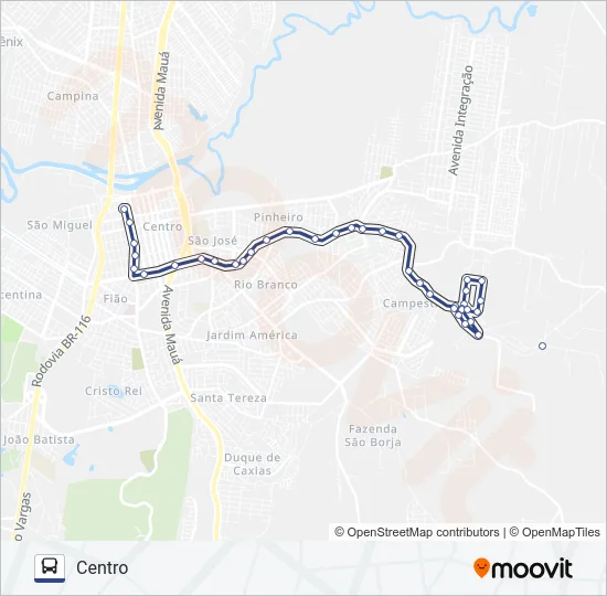 CAMPESTRE Bus Line Map