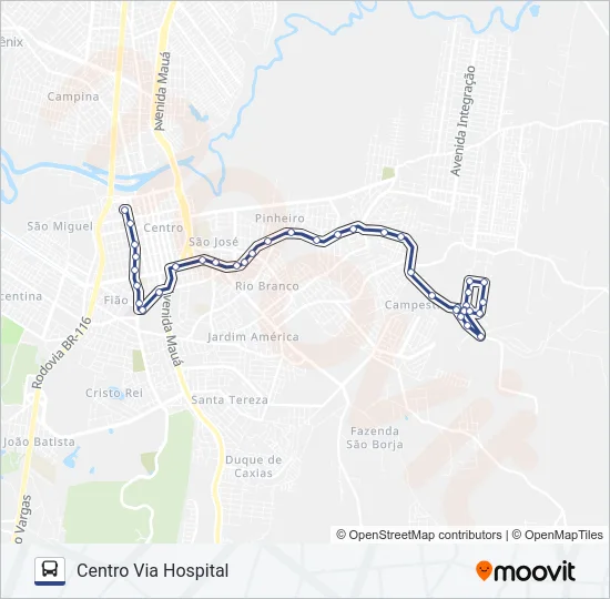 CAMPESTRE Bus Line Map