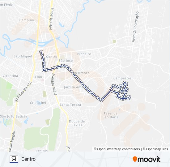 VILA NOVA bus Line Map