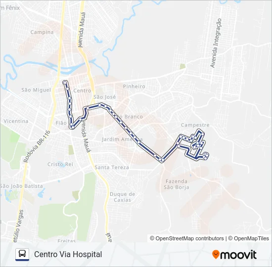 VILA NOVA Bus Line Map