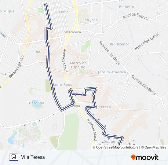 VILA TERESA bus Line Map