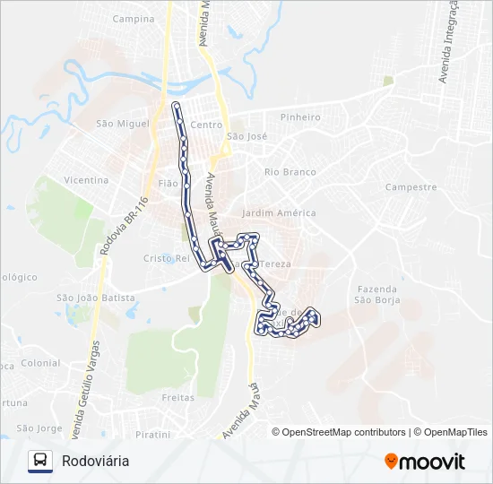 VILA TERESA Bus Line Map