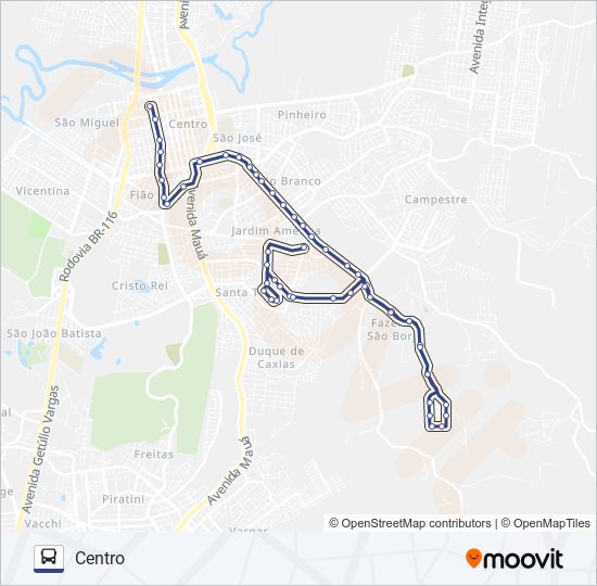VILA ESPERANÇA bus Line Map