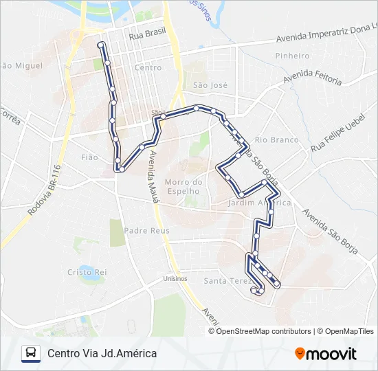 VILA ESPERANÇA Bus Line Map