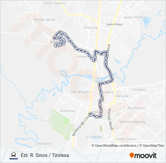 42 JARDIM FÊNIX Bus Line Map