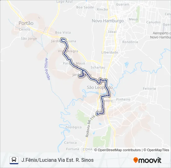42 JARDIM FÊNIX Bus Line Map