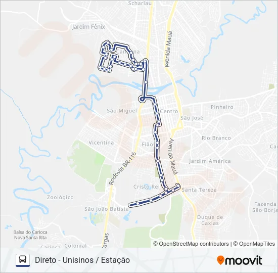 35 ANTÔNIO LEITE Bus Line Map