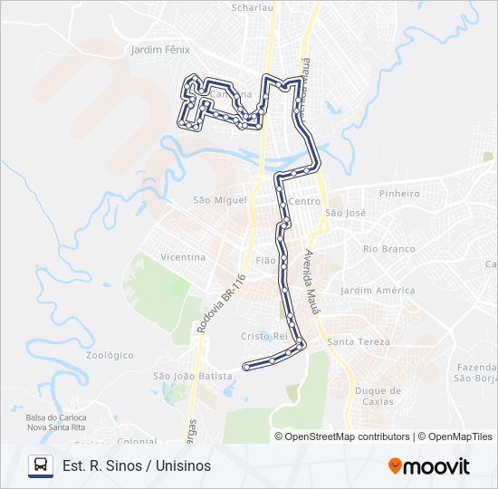 35 ANTÔNIO LEITE bus Line Map