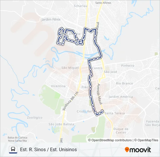 35 ANTÔNIO LEITE Bus Line Map