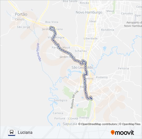 Mapa de 15 CAMPINA / LUCIANA de autobús