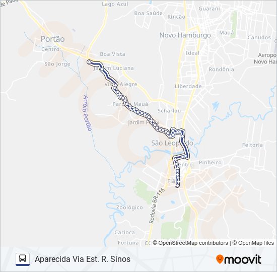 15 CAMPINA / APARECIDA bus Line Map