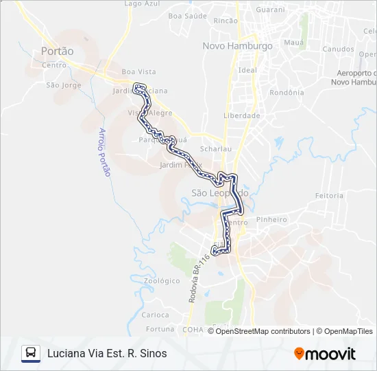 15 CAMPINA / PARQUE MAUÁ Bus Line Map