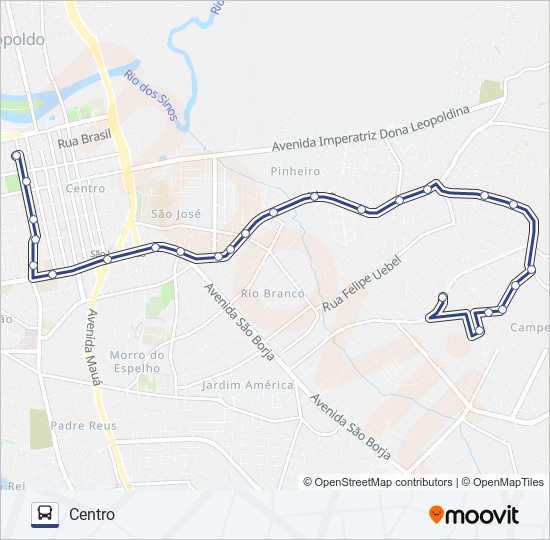 VILA BORN / PARQUE RECREIO bus Line Map