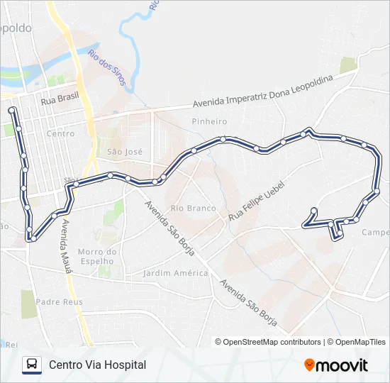VILA BORN / PARQUE RECREIO Bus Line Map