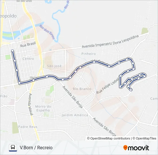 VILA BORN / PARQUE RECREIO Bus Line Map