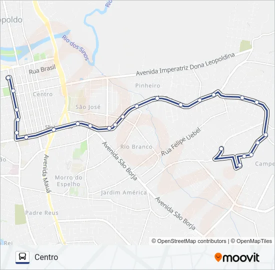 VILA BORN / PARQUE RECREIO Bus Line Map