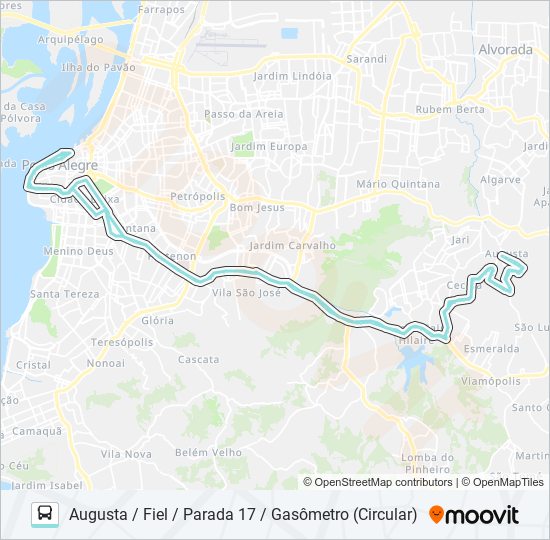 Mapa de L351 JÚLIA VIA BENTO de autobús