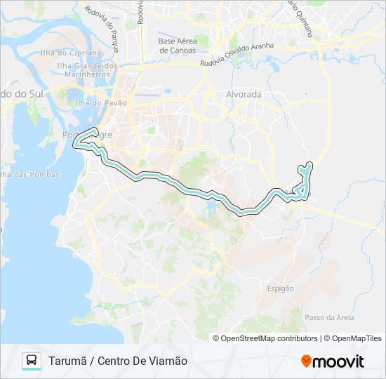 Mapa da linha L441 TARUMÃ VIA BENTO de ônibus