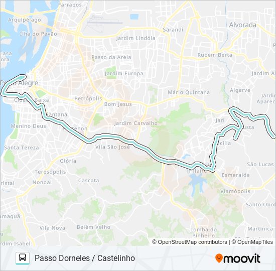 Mapa de L341 CECÍLIA VIA BENTO de autobús