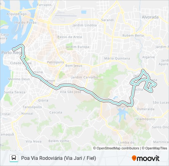 Mapa de L341 CECÍLIA VIA BENTO de autobús