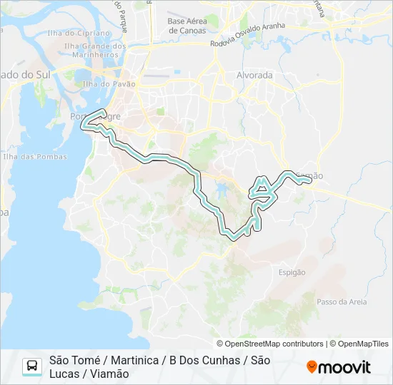 L381 SÃO TOMÉ VIA BENTO Bus Line Map