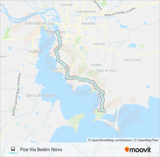 S100A ITAPUÃ VIA PARQUE Bus Line Map
