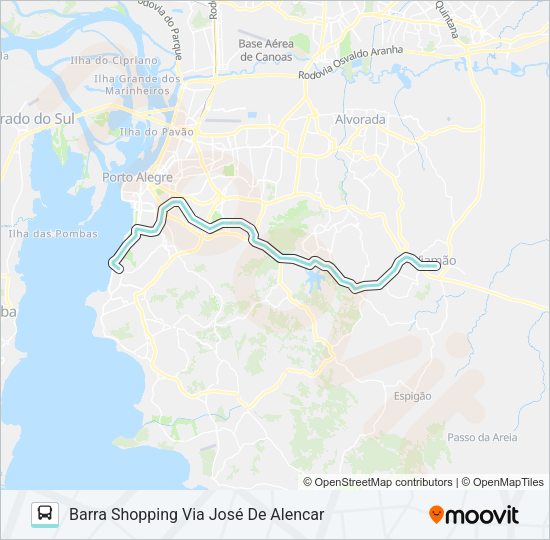 Mapa da linha L230 VIAMÃO VIA IPIRANGA de ônibus
