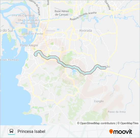 L230 VIAMÃO VIA IPIRANGA Bus Line Map