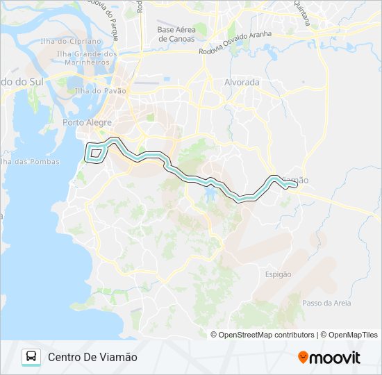 Mapa da linha L230 VIAMÃO VIA IPIRANGA de ônibus