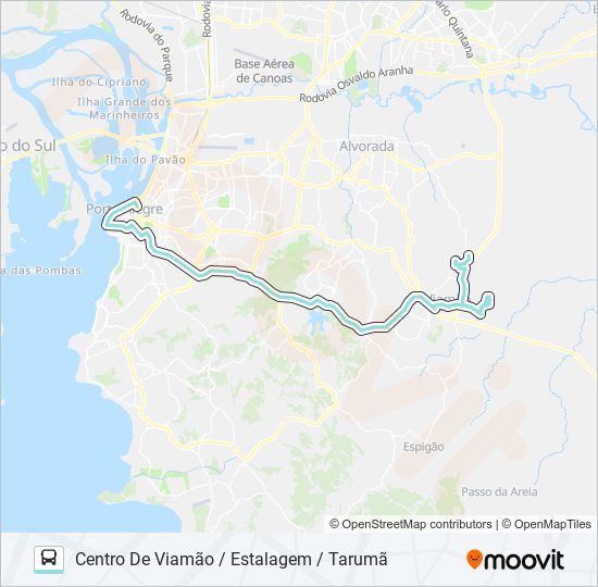 Mapa da linha L451 ESTALAGEM VIA BENTO de ônibus