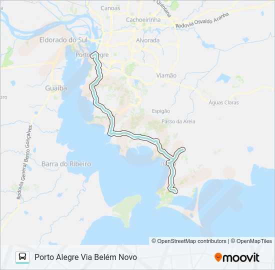 Mapa da linha S101 ITAPUÃ VIA AVIPAL 8 de ônibus