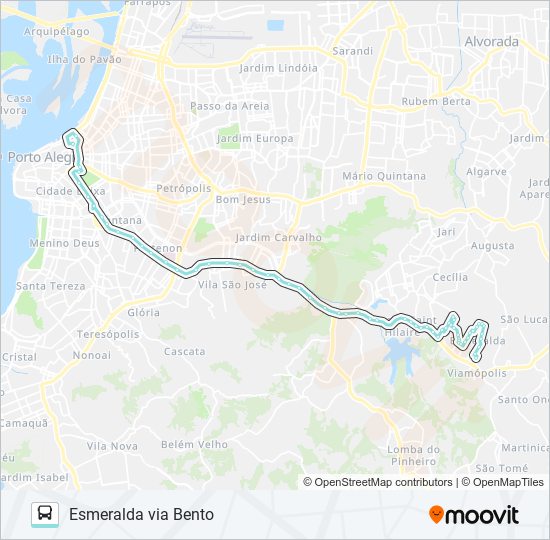L411A ESMERALDA VIA BENTO bus Line Map