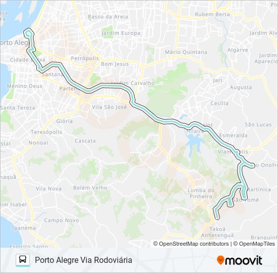 Mapa de L382 SÃO TOMÉ VIA IPIRANGA de autobús