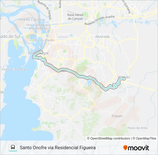 L429 SANTO ONOFRE VIA BENTO Bus Line Map