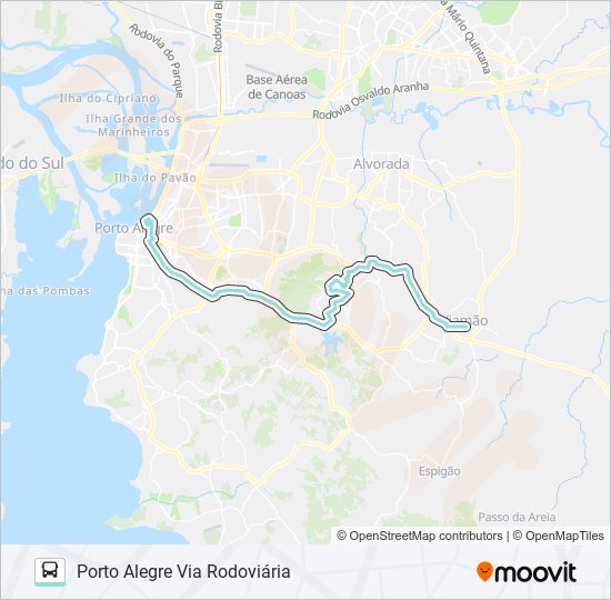 Mapa da linha L311A MONTE ALEGRE VIA BENTO de ônibus